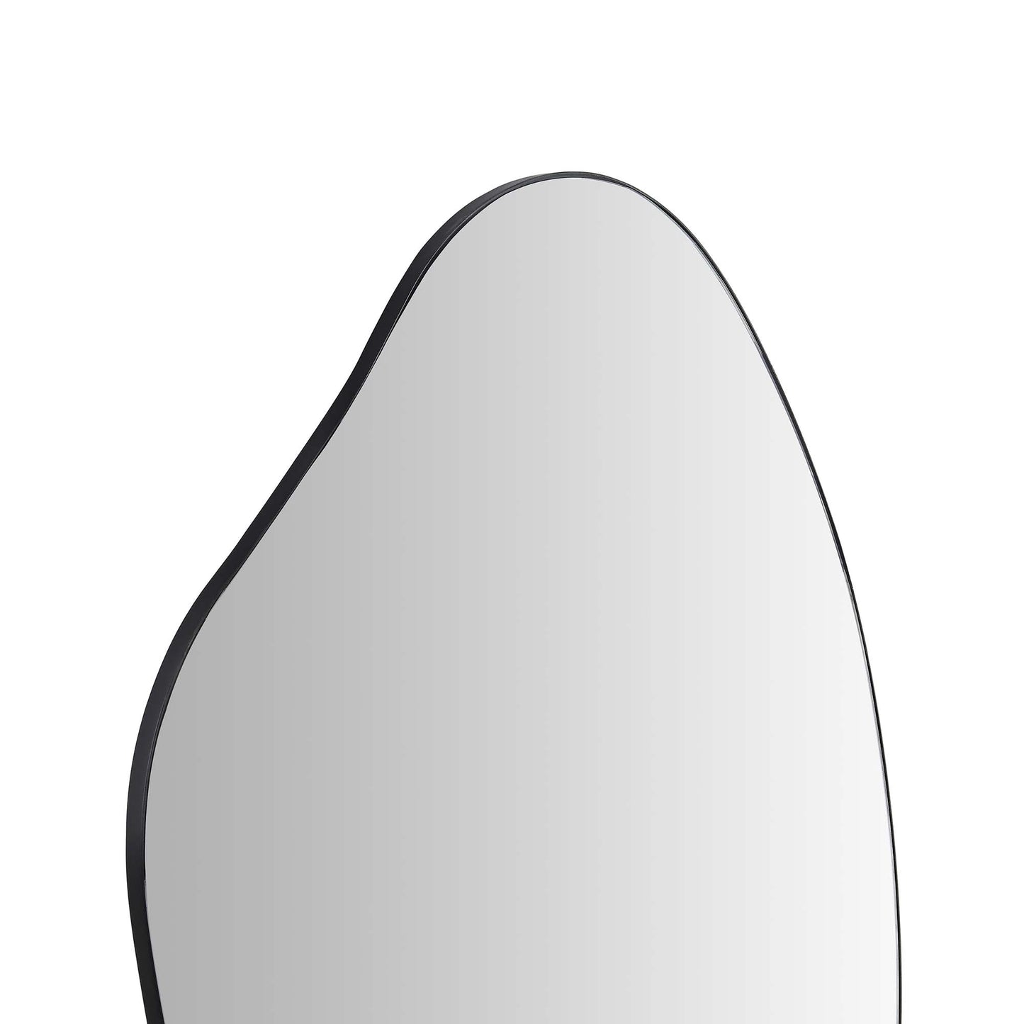 Miroir Pavia de forme irrégulière, extra large, pleine longueur, 160 x 115 cm, noir