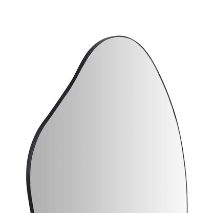 Miroir Pavia de forme irrégulière, extra large, pleine longueur, 160 x 115 cm, noir