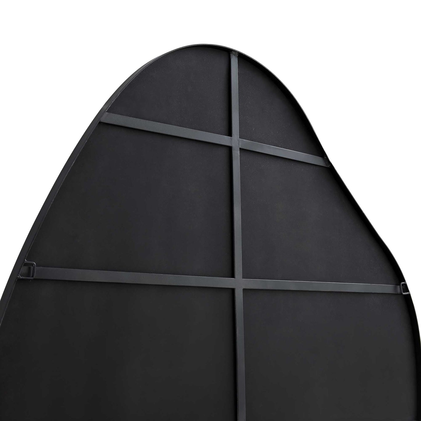 Miroir Pavia de forme irrégulière, extra large, pleine longueur, 160 x 115 cm, noir