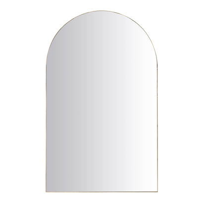 Miroir arqué Eden avec cadre en métal 180 x 110 cm, effet or antique
