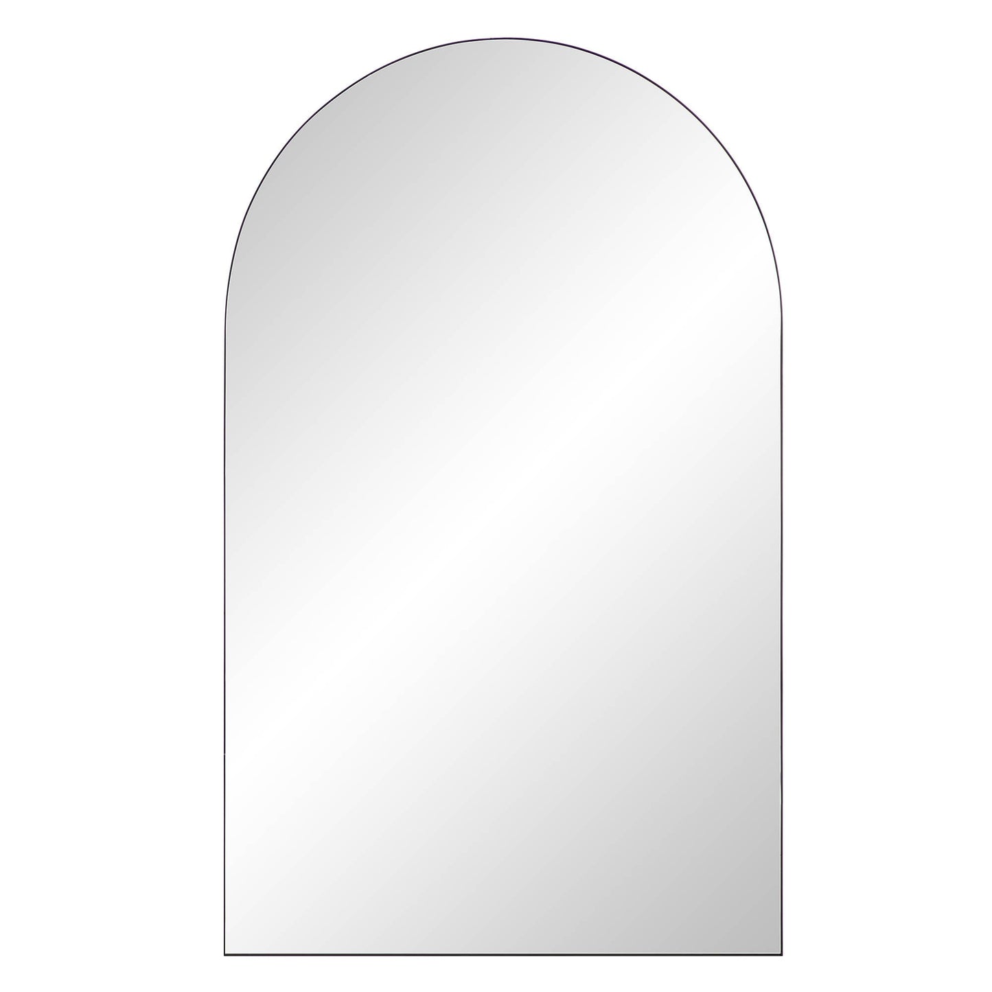 Miroir arqué Eden avec cadre en métal, 180 x 110 cm, noir