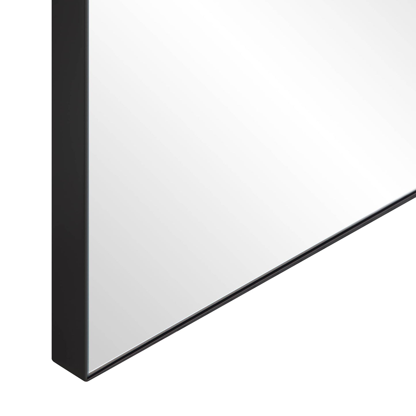 Miroir arqué Eden avec cadre en métal, 180 x 110 cm, noir