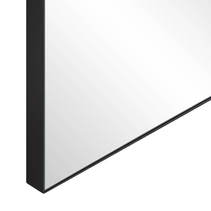 Miroir arqué Eden avec cadre en métal, 180 x 110 cm, noir