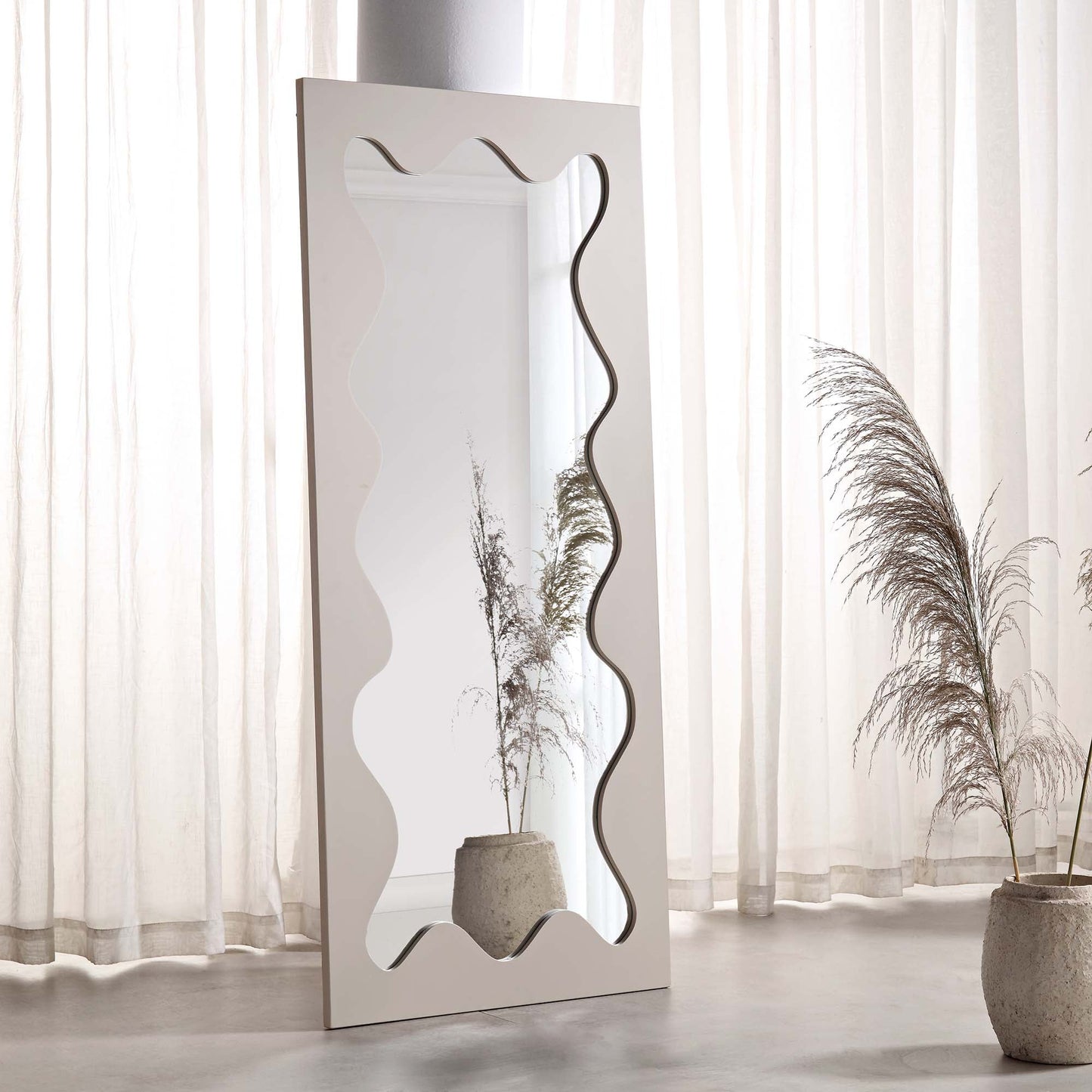 Miroir Destin Wave 160 x 70 cm, taupe brillant