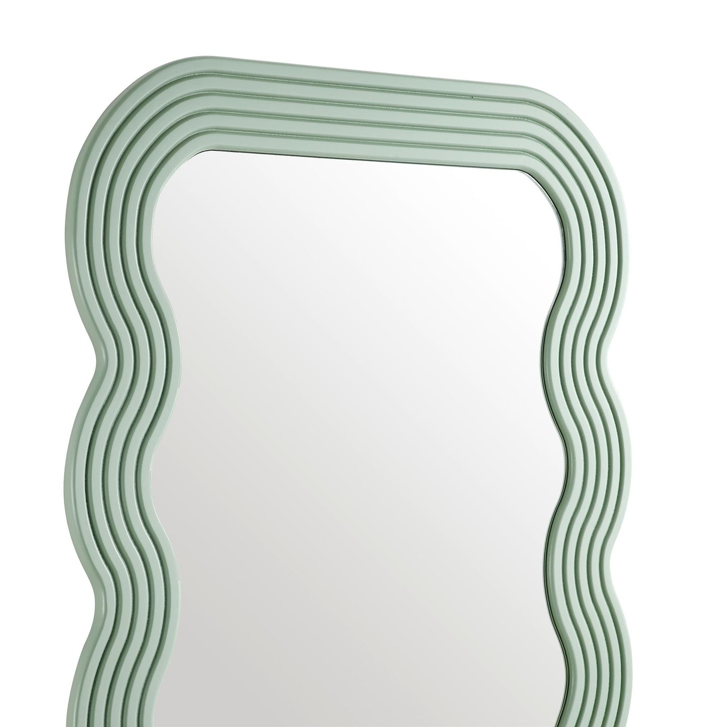 Miroir Venus pleine longueur ondulé 180 x 100 cm, vert sauge