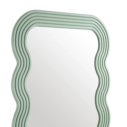 Miroir Venus pleine longueur ondulé 180 x 100 cm, vert sauge
