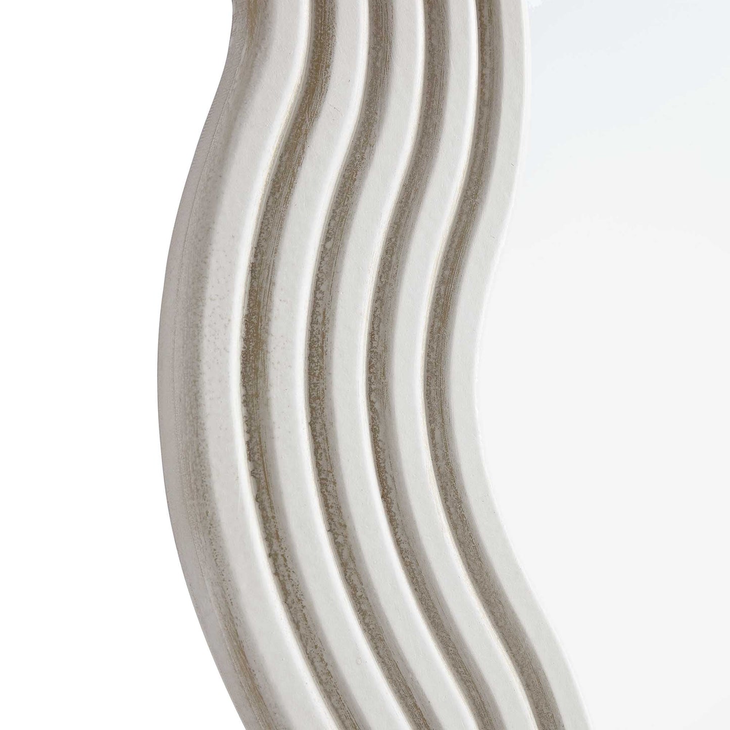 Miroir Venus pleine longueur ondulé 180 x 100 cm, blanc délavé