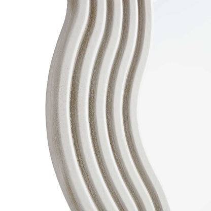 Miroir Venus pleine longueur ondulé 180 x 100 cm, blanc délavé