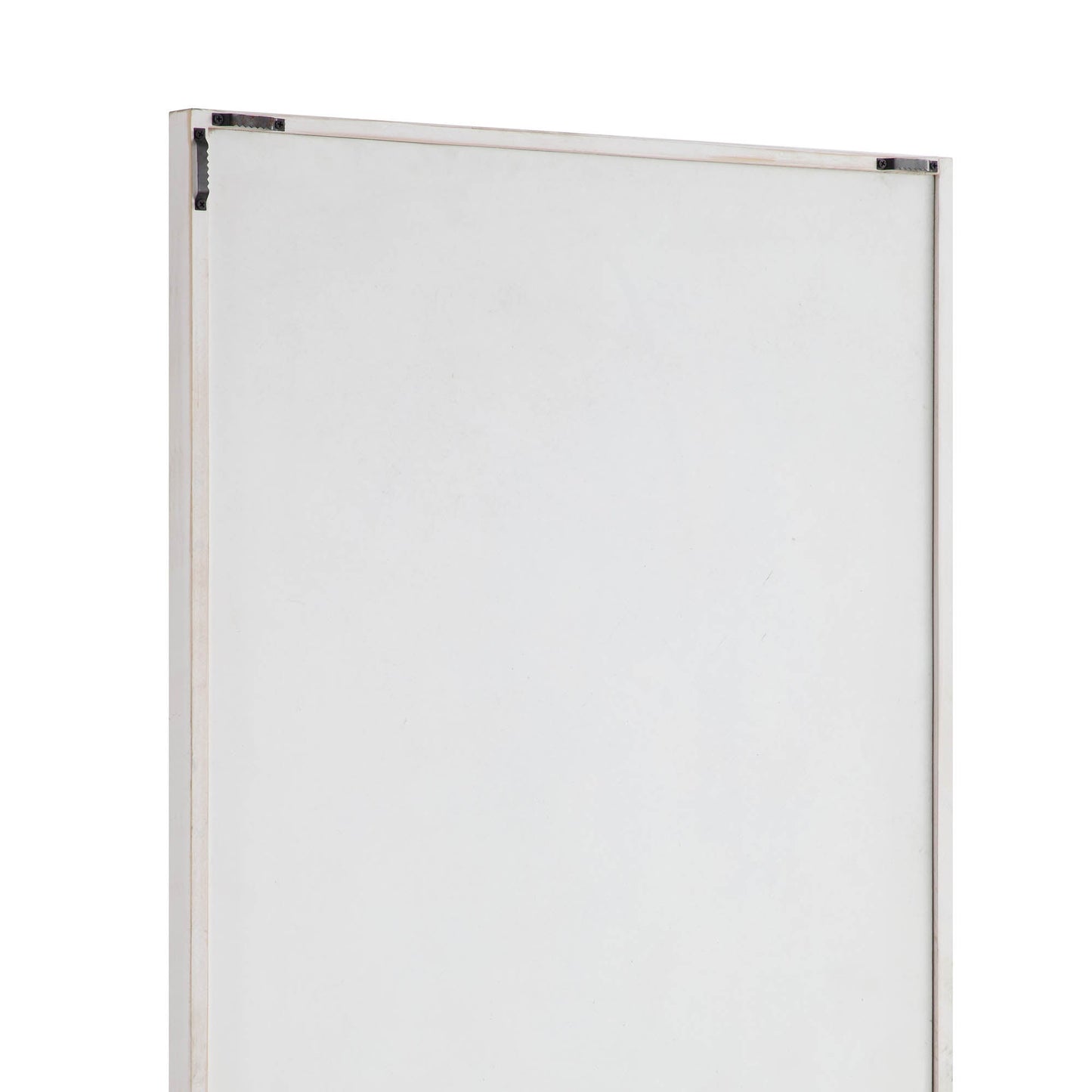Miroir de fenêtre pleine longueur avec cadre en bois blanc délavé Edgeworth 160 x 60 cm