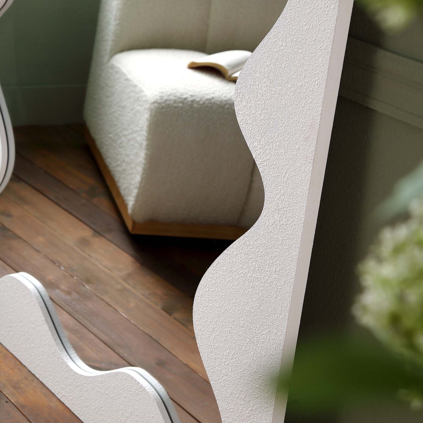 Miroir Destin Wave 180 x 100 cm, blanc mat