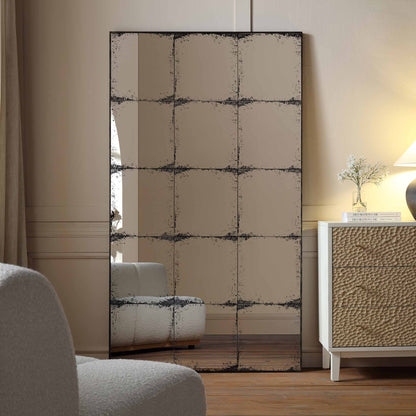 Miroir rectangulaire Bibury vieilli pleine longueur 180 x 100 cm