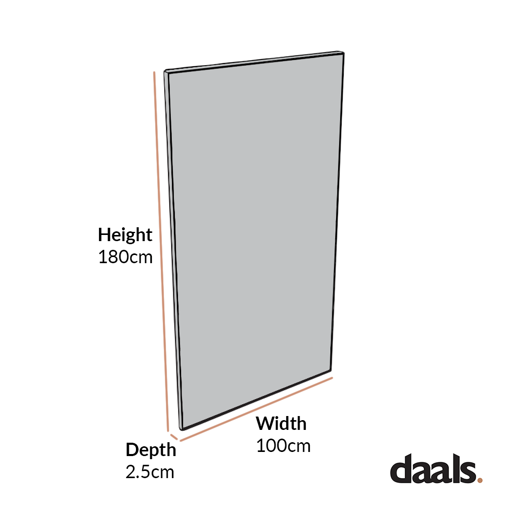 Miroir rectangulaire Bibury vieilli pleine longueur 180 x 100 cm