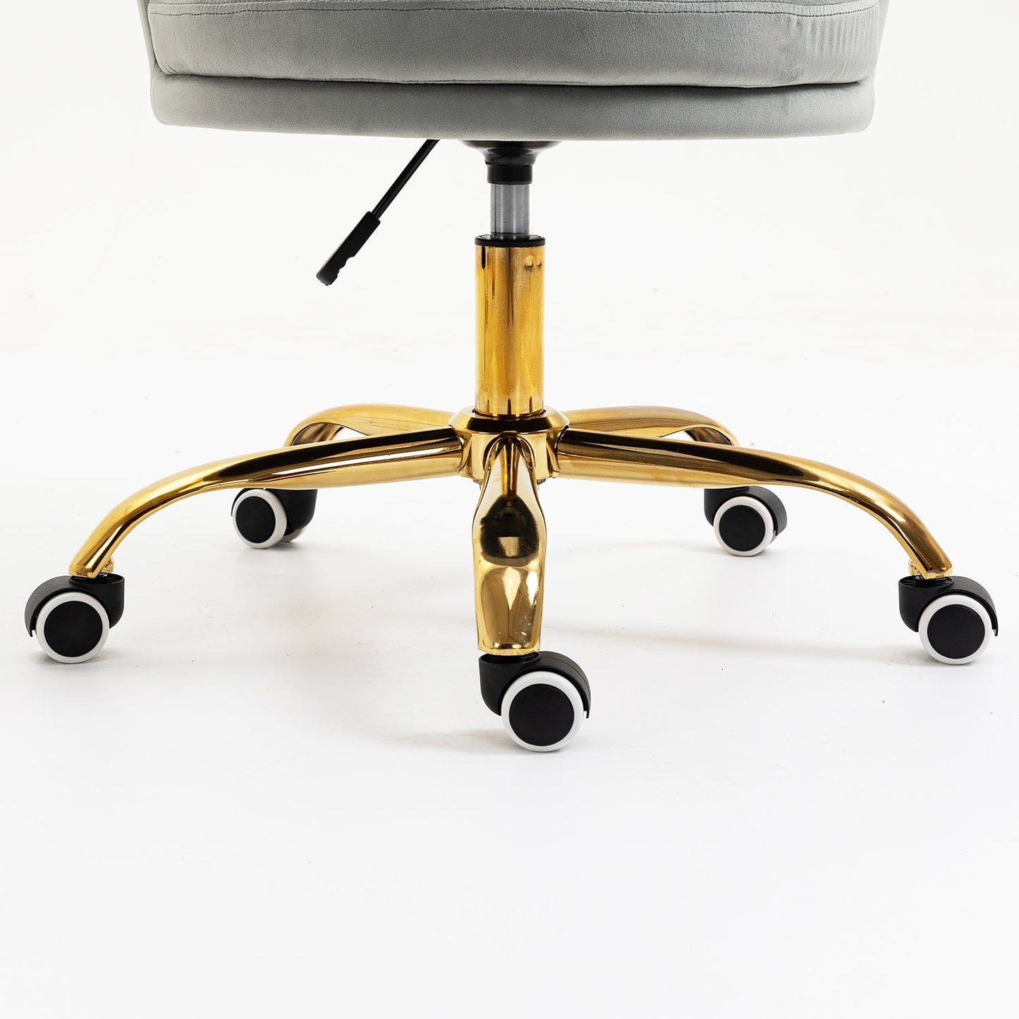 Chaise pivotante festonnée Hepburn (velours gris)