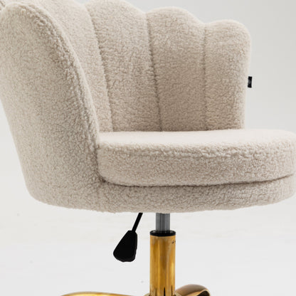 Chaise pivotante festonnée Hepburn (bouclée écrue)