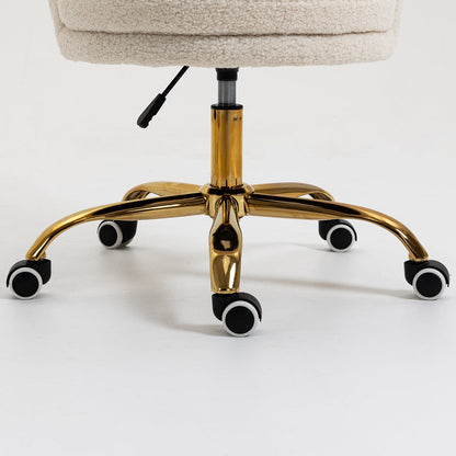 Chaise pivotante festonnée Hepburn (bouclée écrue)