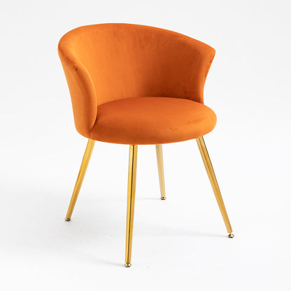 Ensemble de 2 chaises de salle à manger en velours orange Kylie