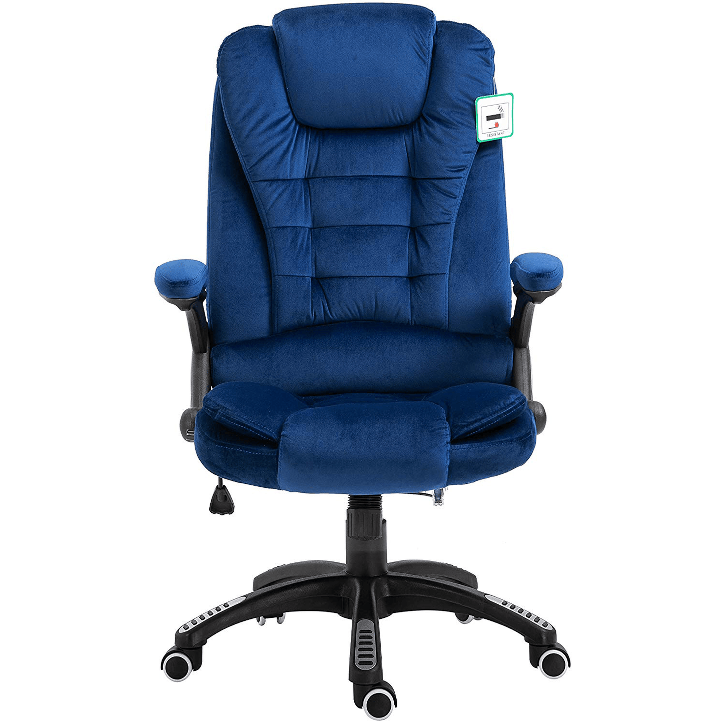 Fauteuil de bureau inclinable standard, extra-rembourré, velours bleu MO17