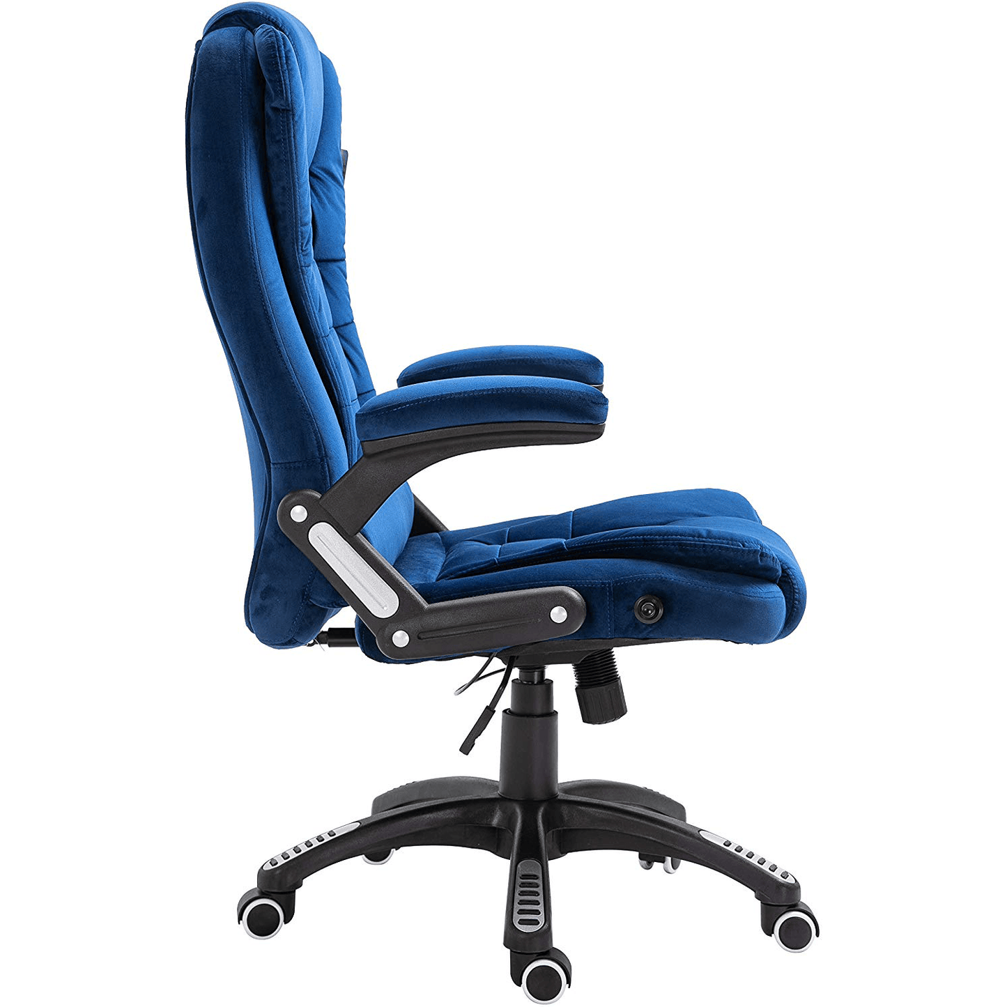 Fauteuil de bureau inclinable standard, extra-rembourré, velours bleu MO17