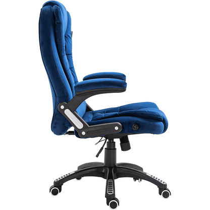 Fauteuil de bureau inclinable standard, extra-rembourré, velours bleu MO17
