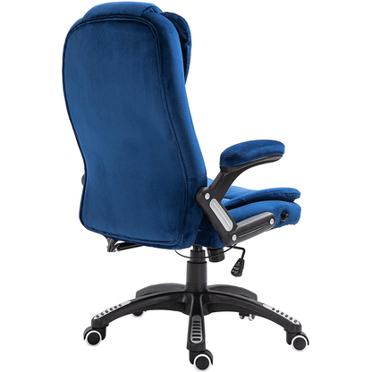 Fauteuil de bureau inclinable standard, extra-rembourré, velours bleu MO17