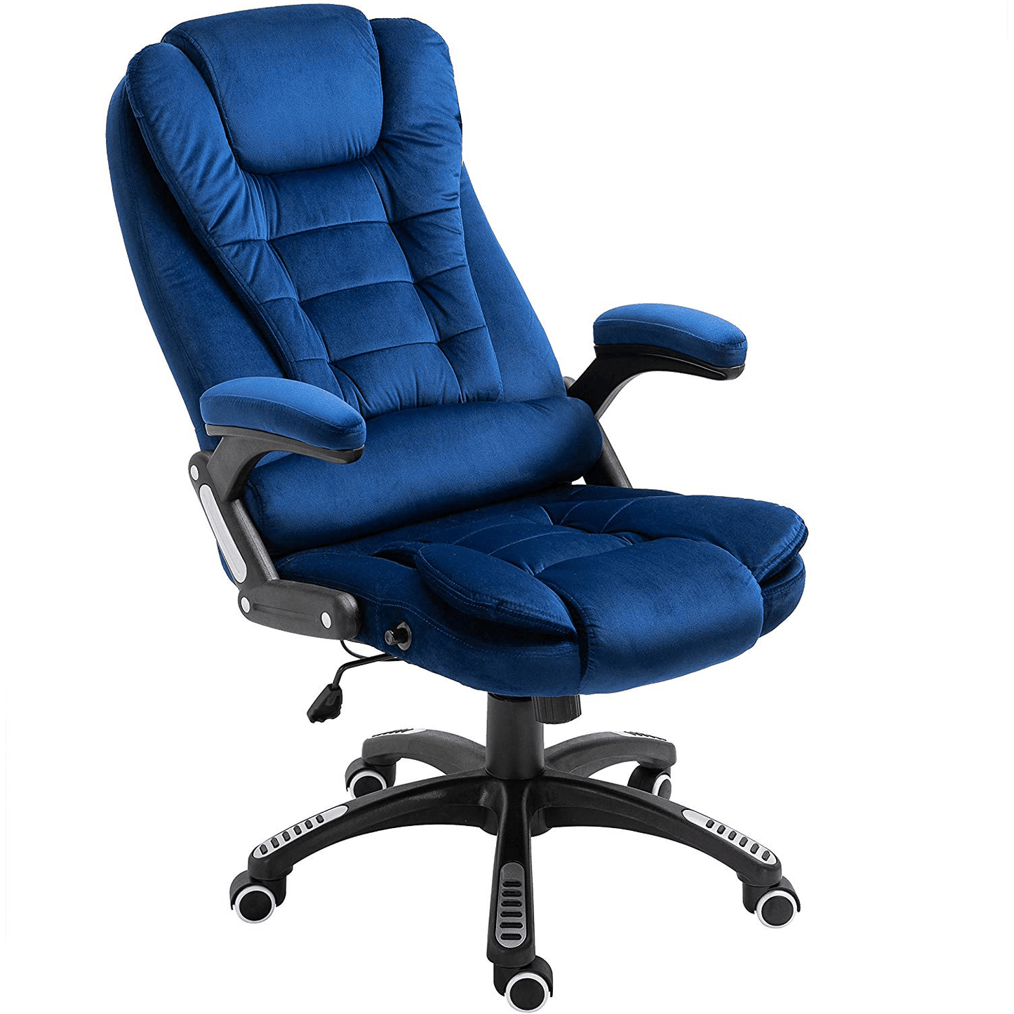 Fauteuil de bureau inclinable standard, extra-rembourré, velours bleu MO17