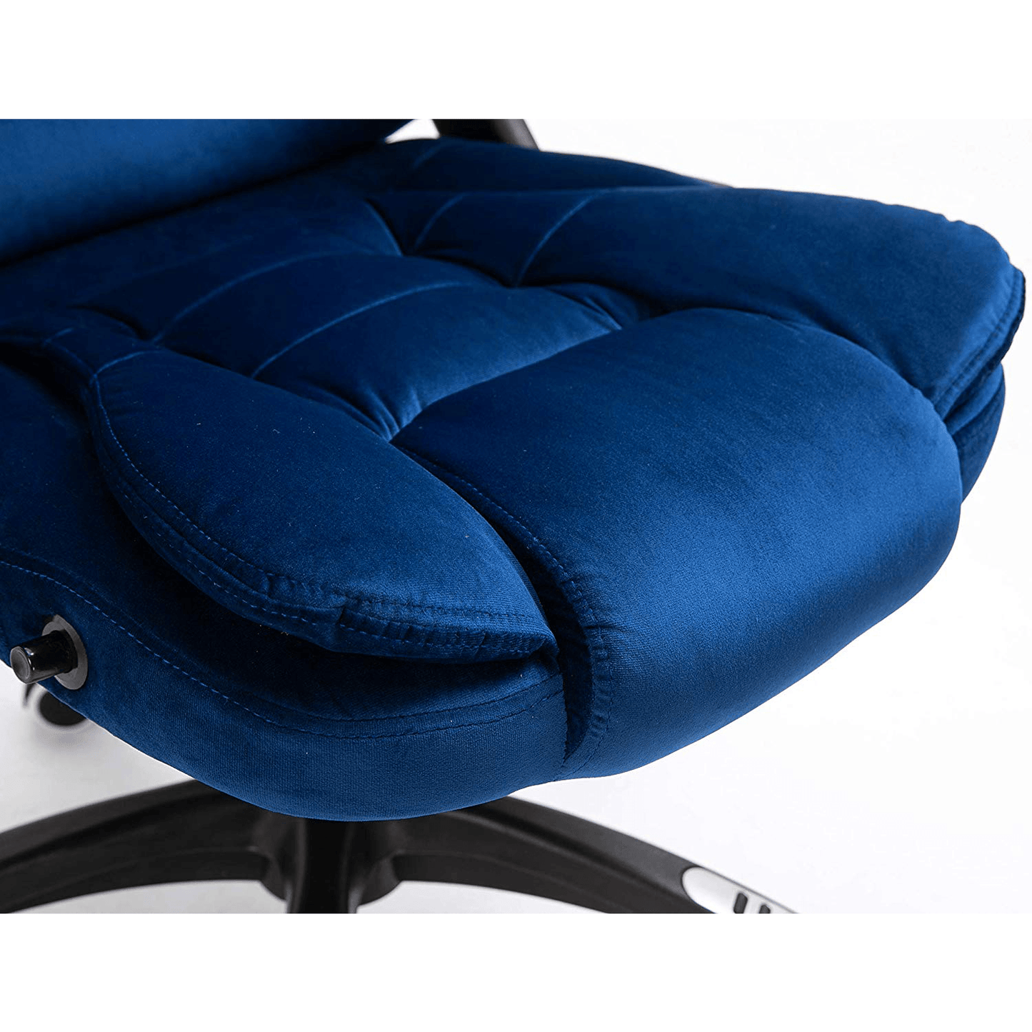 Fauteuil de bureau inclinable standard, extra-rembourré, velours bleu MO17