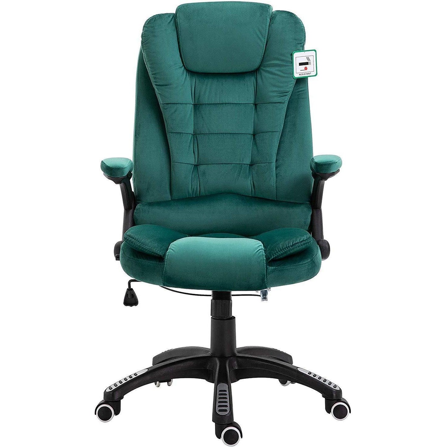 Fauteuil de bureau inclinable standard, extra-rembourré, velours vert MO17