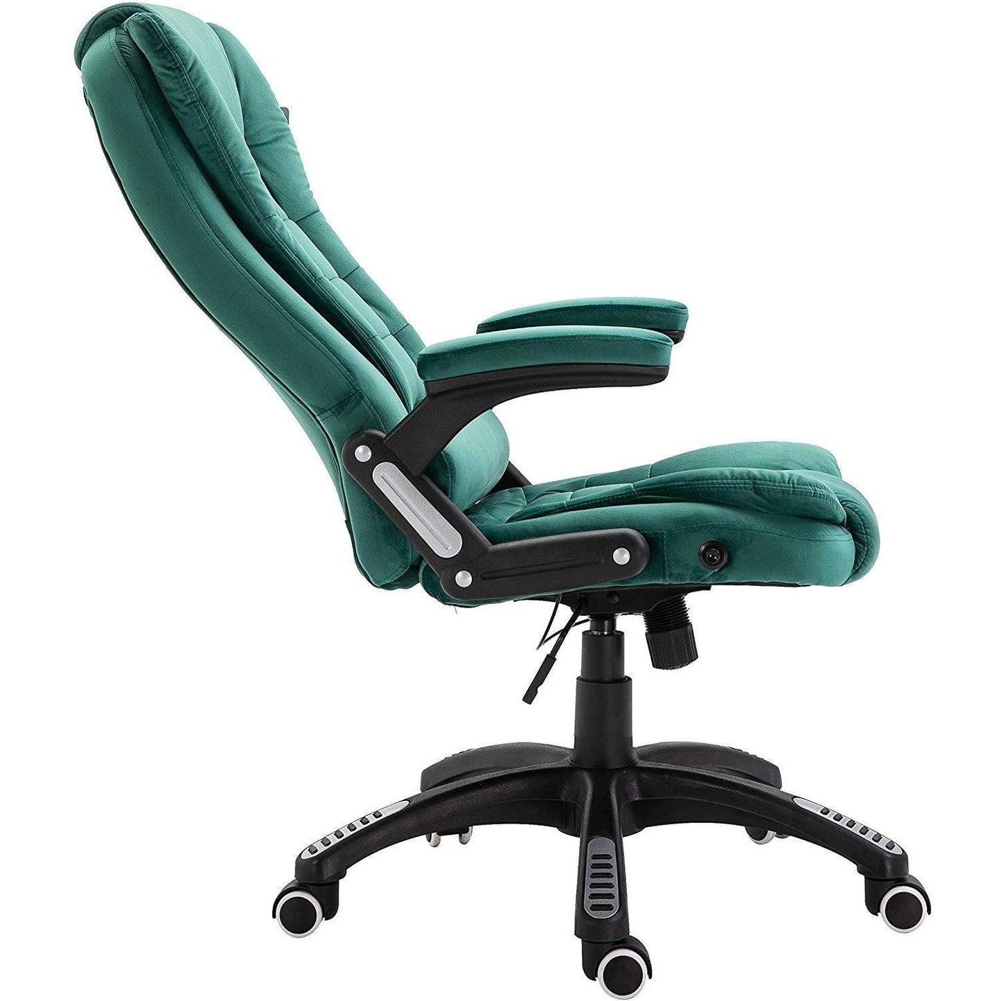 Fauteuil de bureau inclinable standard, extra-rembourré, velours vert MO17