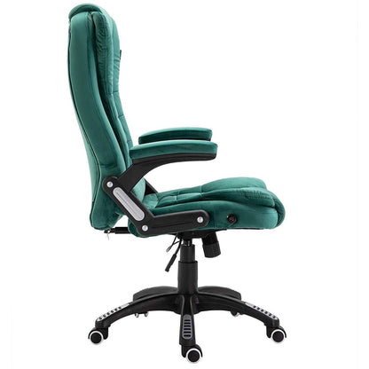 Fauteuil de bureau inclinable standard, extra-rembourré, velours vert MO17