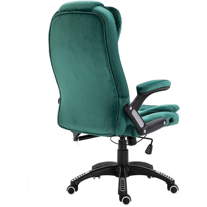Fauteuil de bureau inclinable standard, extra-rembourré, velours vert MO17