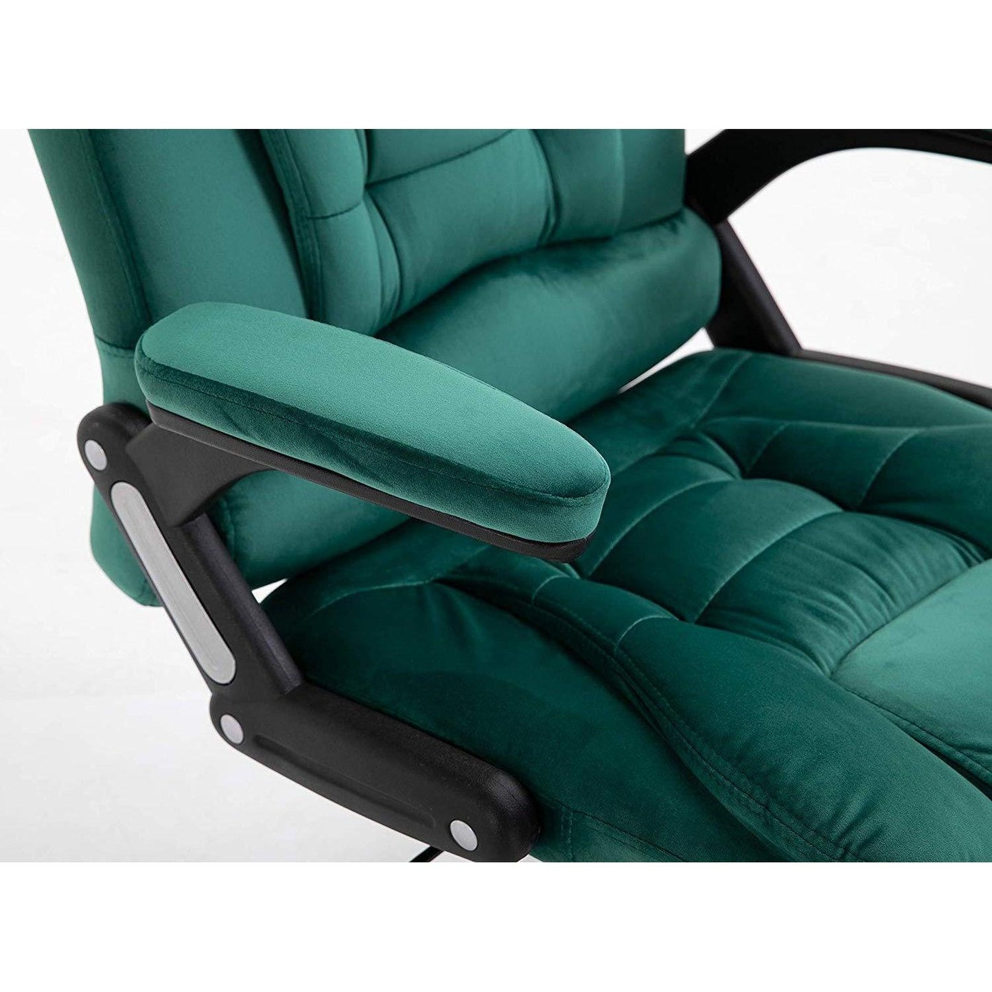 Fauteuil de bureau inclinable standard, extra-rembourré, velours vert MO17