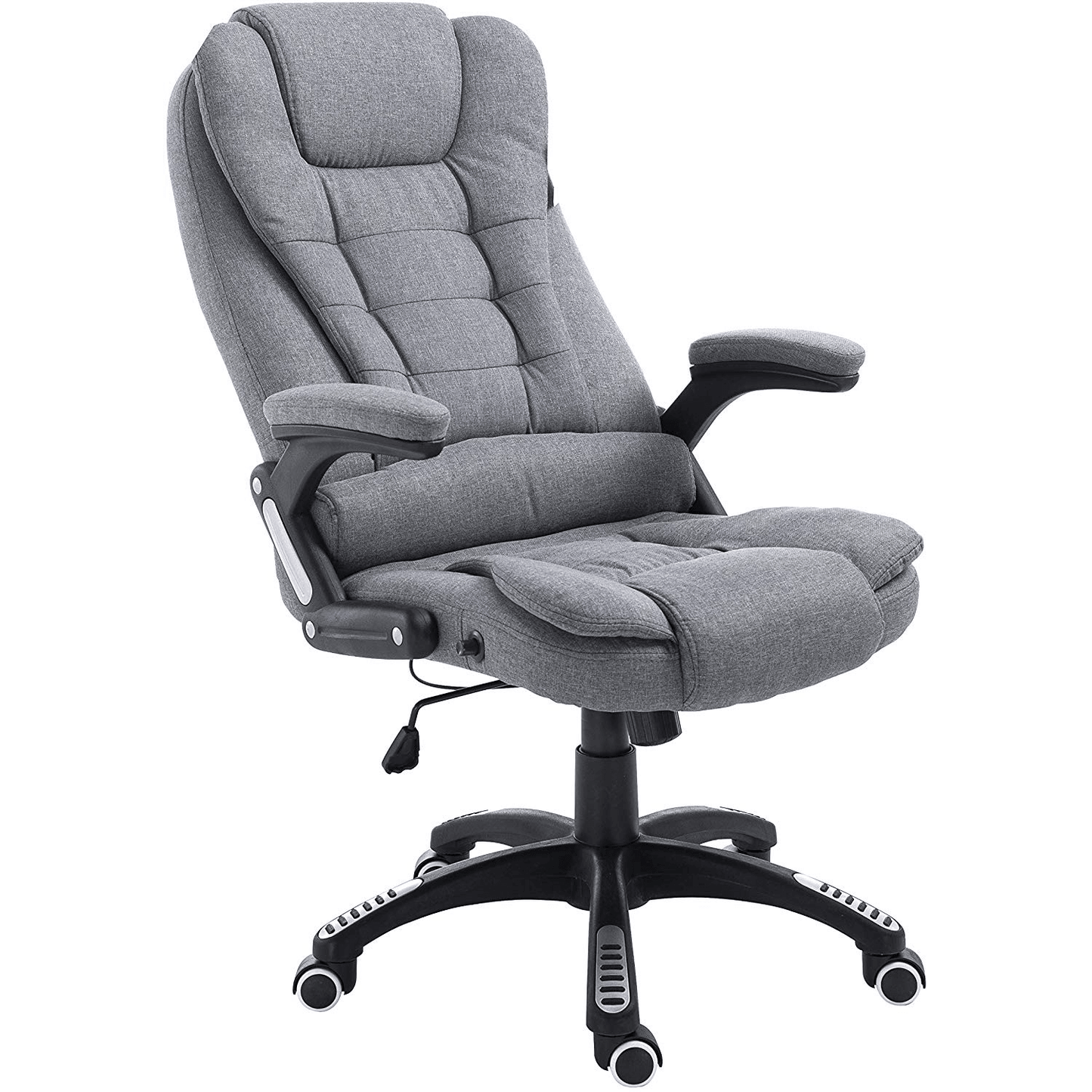 Fauteuil de bureau inclinable standard, extra-rembourré, tissu gris MO17