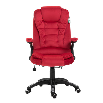 Fauteuil de bureau inclinable standard, extra-rembourré, velours rouge MO17