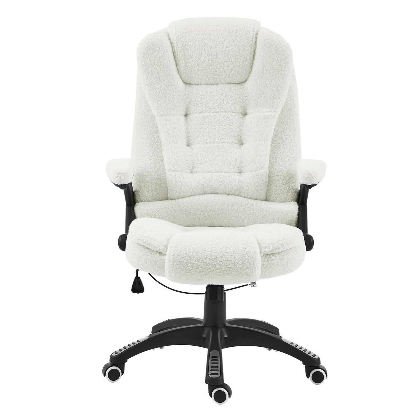 Fauteuil de bureau inclinable standard extra-rembourré, MO17, blanc Teddy