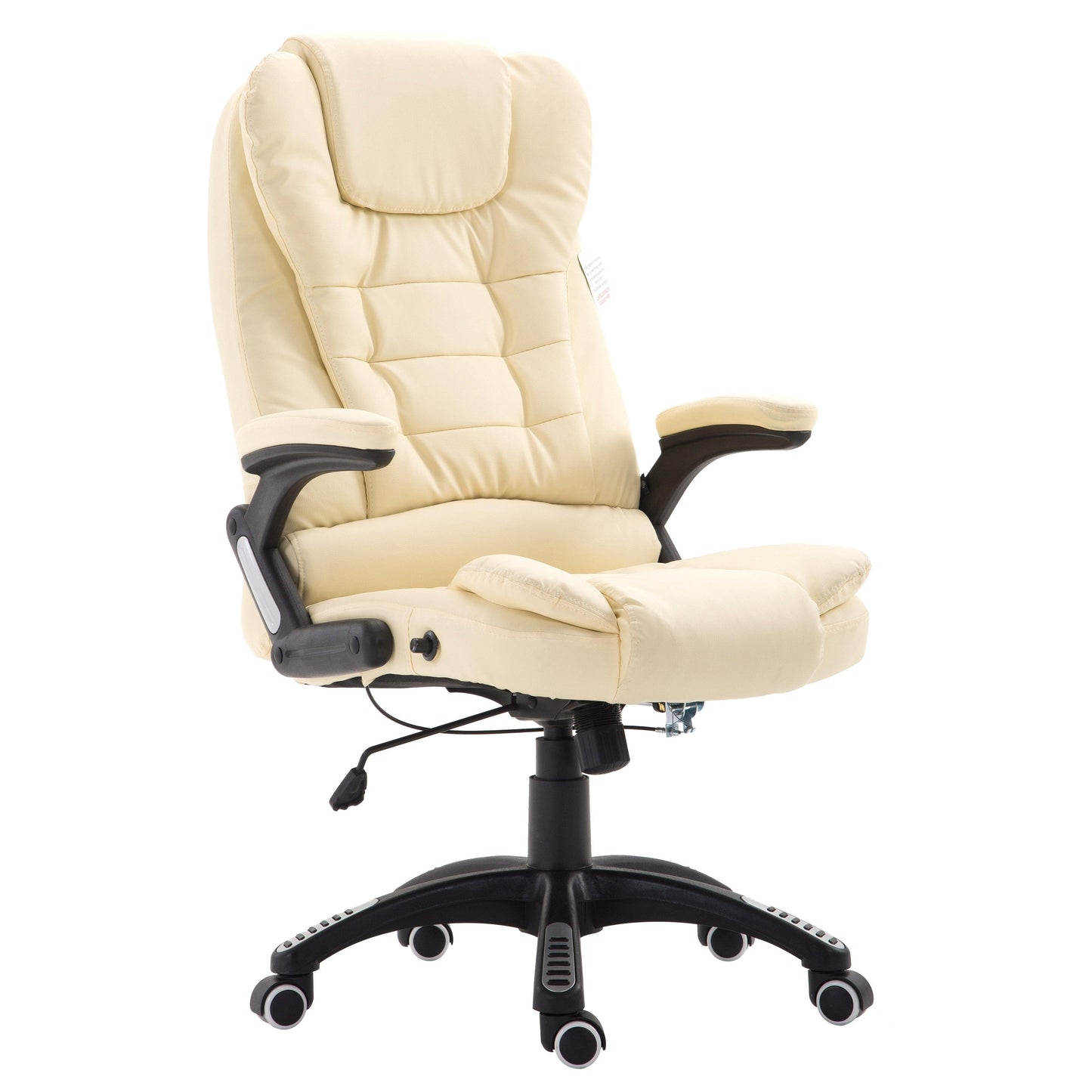 Fauteuil de bureau inclinable à dossier haut, extra-rembourré, couleur crème MO17