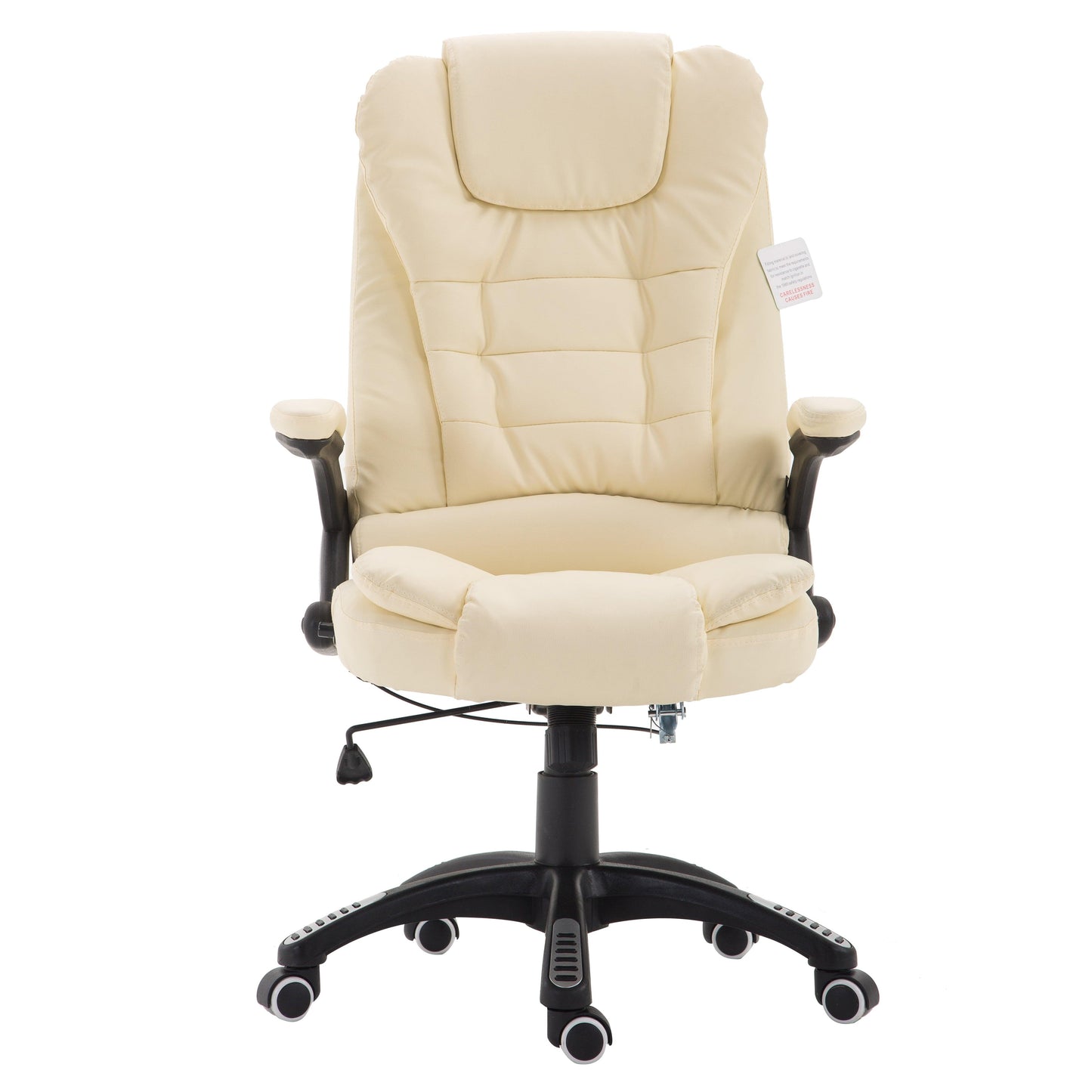 Fauteuil de bureau inclinable à dossier haut, extra-rembourré, couleur crème MO17