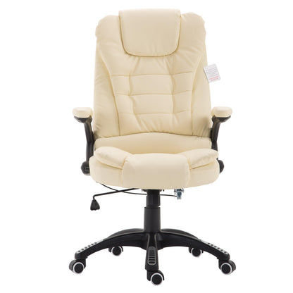 Fauteuil de bureau inclinable à dossier haut, extra-rembourré, couleur crème MO17