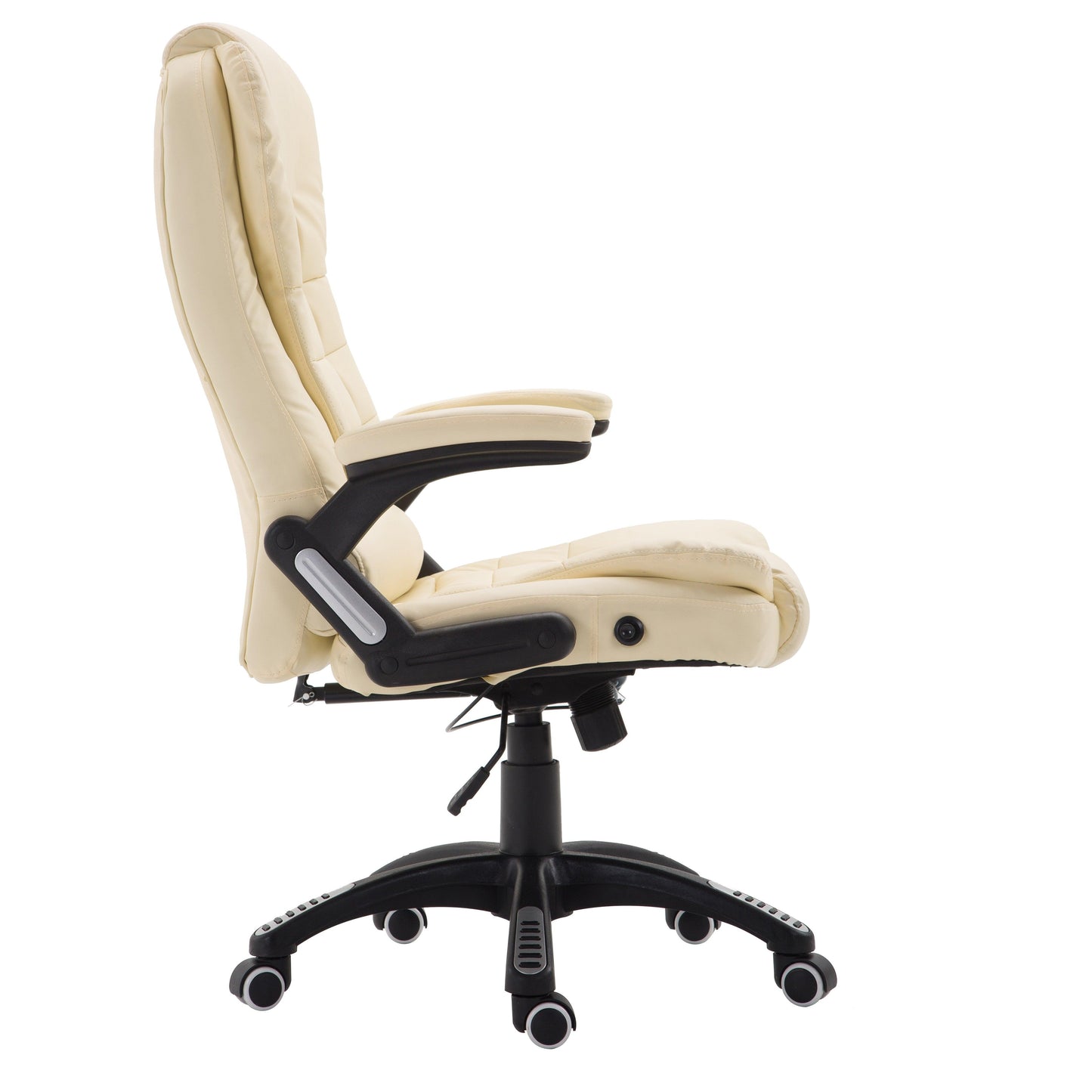 Fauteuil de bureau inclinable à dossier haut, extra-rembourré, couleur crème MO17
