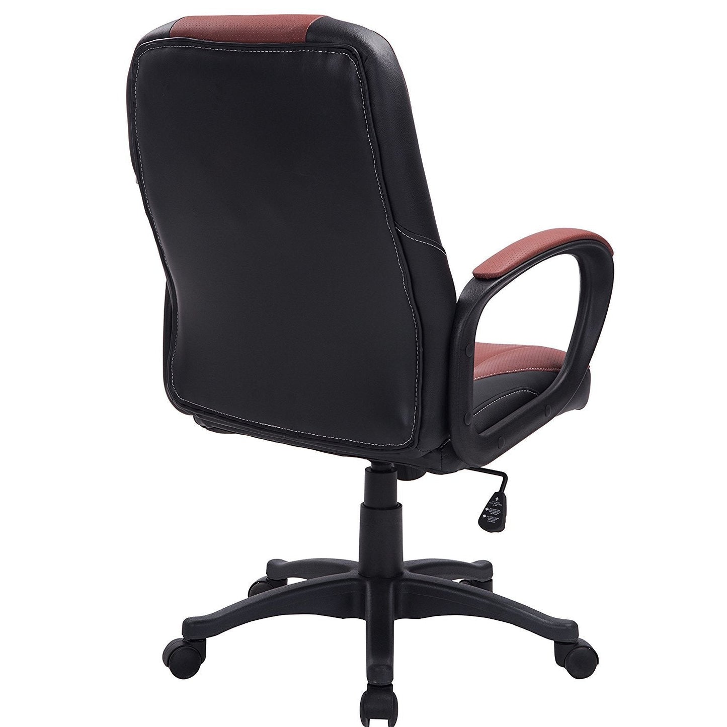 Chaise de bureau pivotante MO19 en cuir PU marron