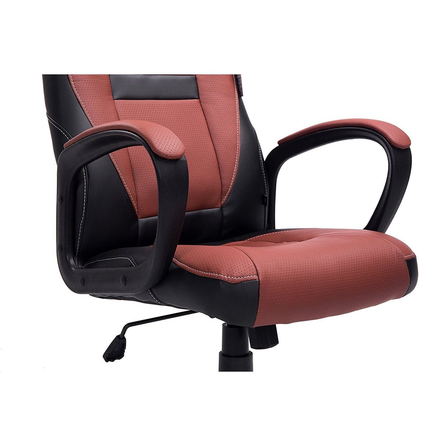 Chaise de bureau pivotante MO19 en cuir PU marron