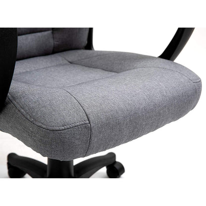 Chaise de bureau pivotante MO19 en tissu gris