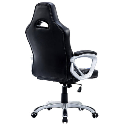Chaise de bureau pivotante DaAls Racing Sport en noir et bleu