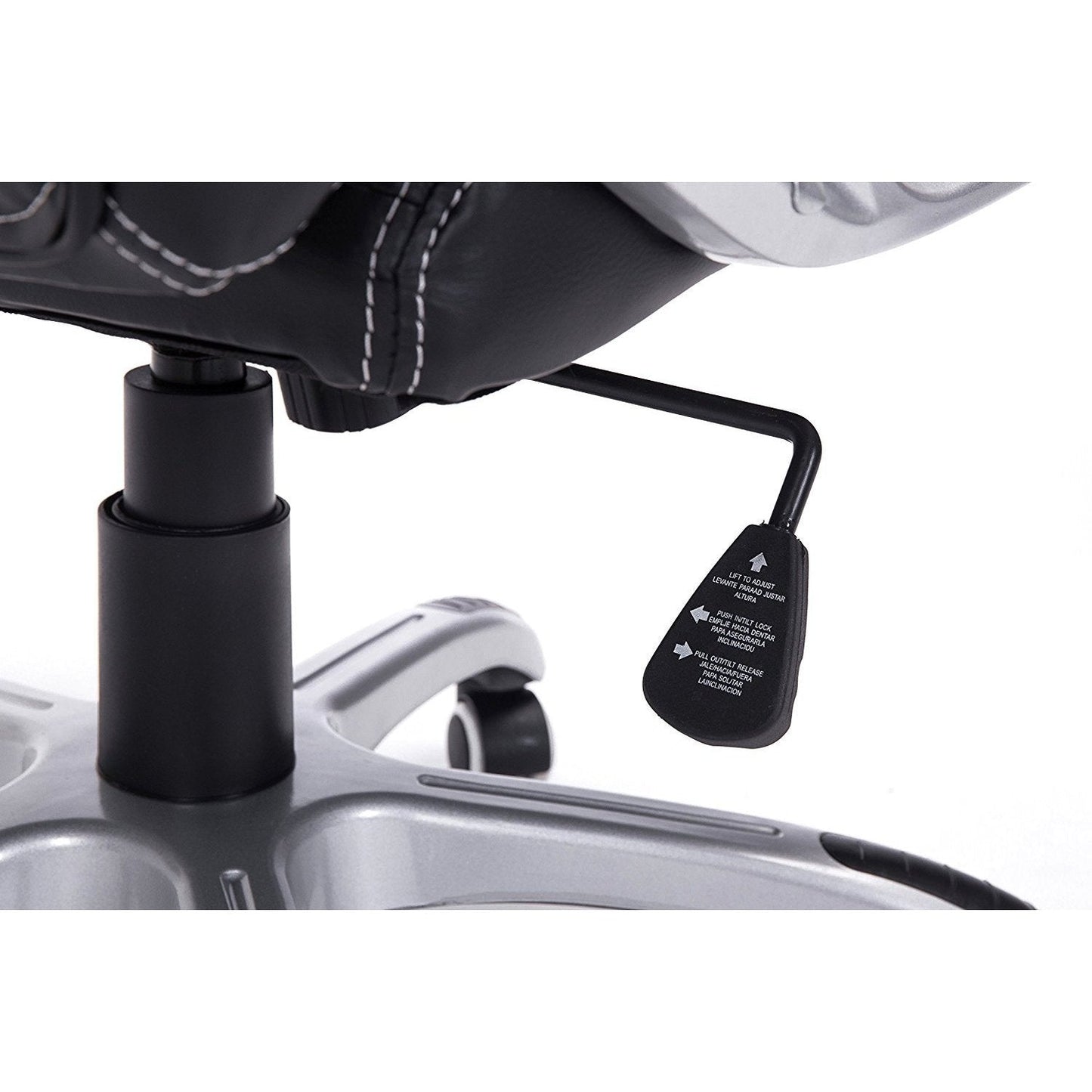 Chaise de jeu pivotante de style sport de course, noire et rouge