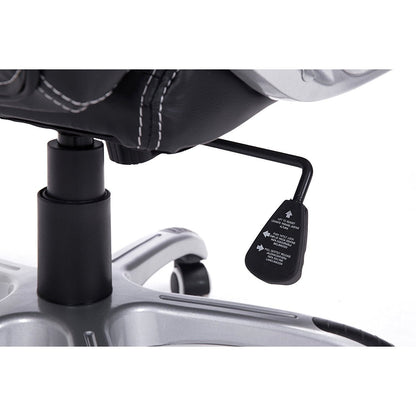 Chaise de jeu pivotante de style sport de course, noire et rouge