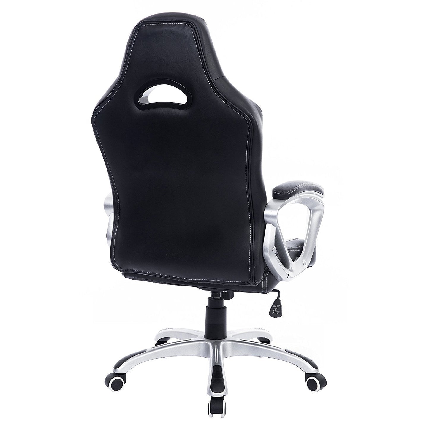 Chaise de bureau pivotante DaAls Racing Sport en noir et blanc