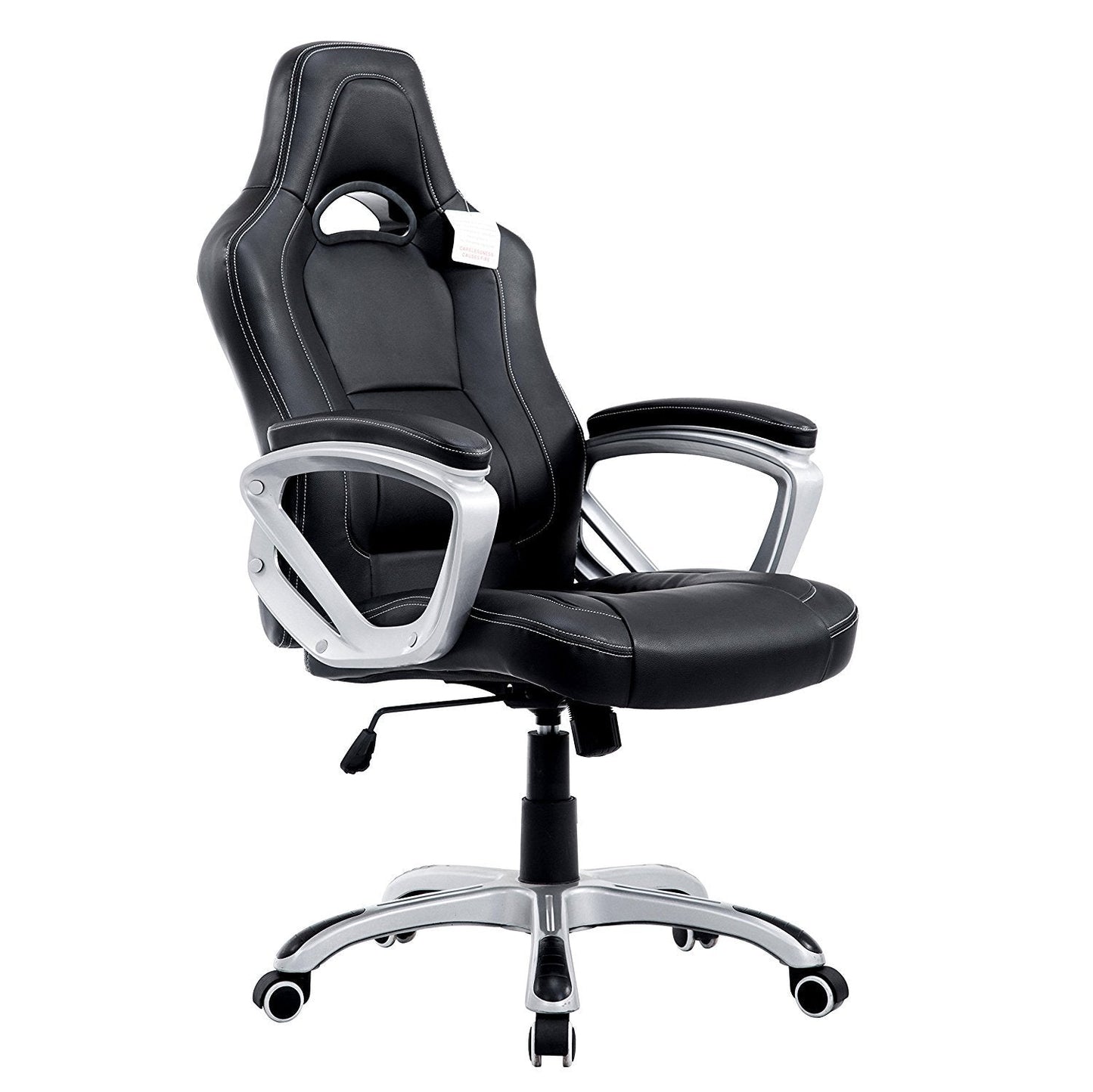 Chaise de bureau pivotante Racing Sport en noir