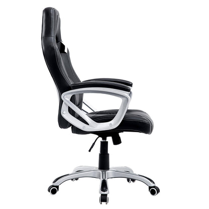 Chaise de bureau pivotante Racing Sport en noir
