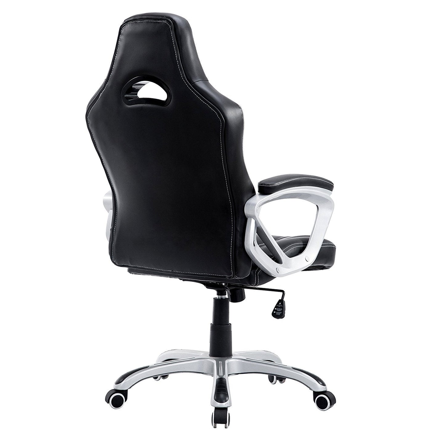 Chaise de bureau pivotante Racing Sport en noir