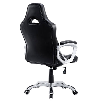 Chaise de bureau pivotante Racing Sport en noir