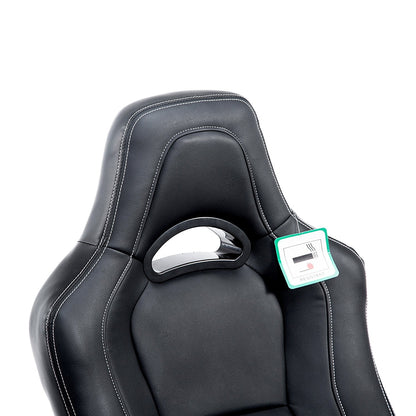 Chaise de bureau pivotante Racing Sport en noir